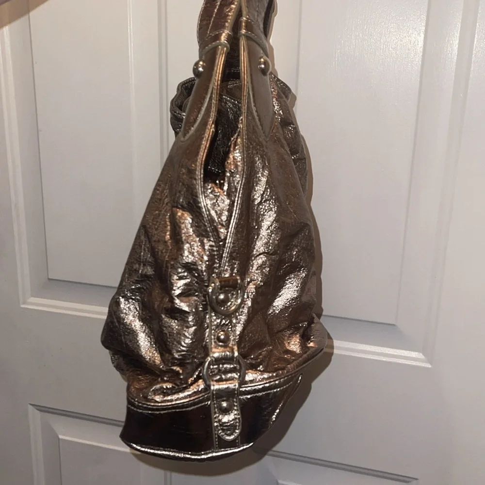 Metallic gold Nine West Women's Handbag y2k purse tote 2000s